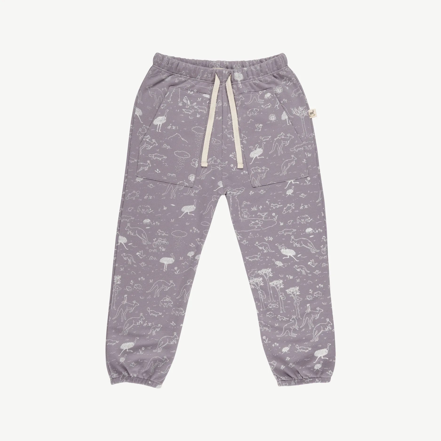 'the story' minimal gray joggers