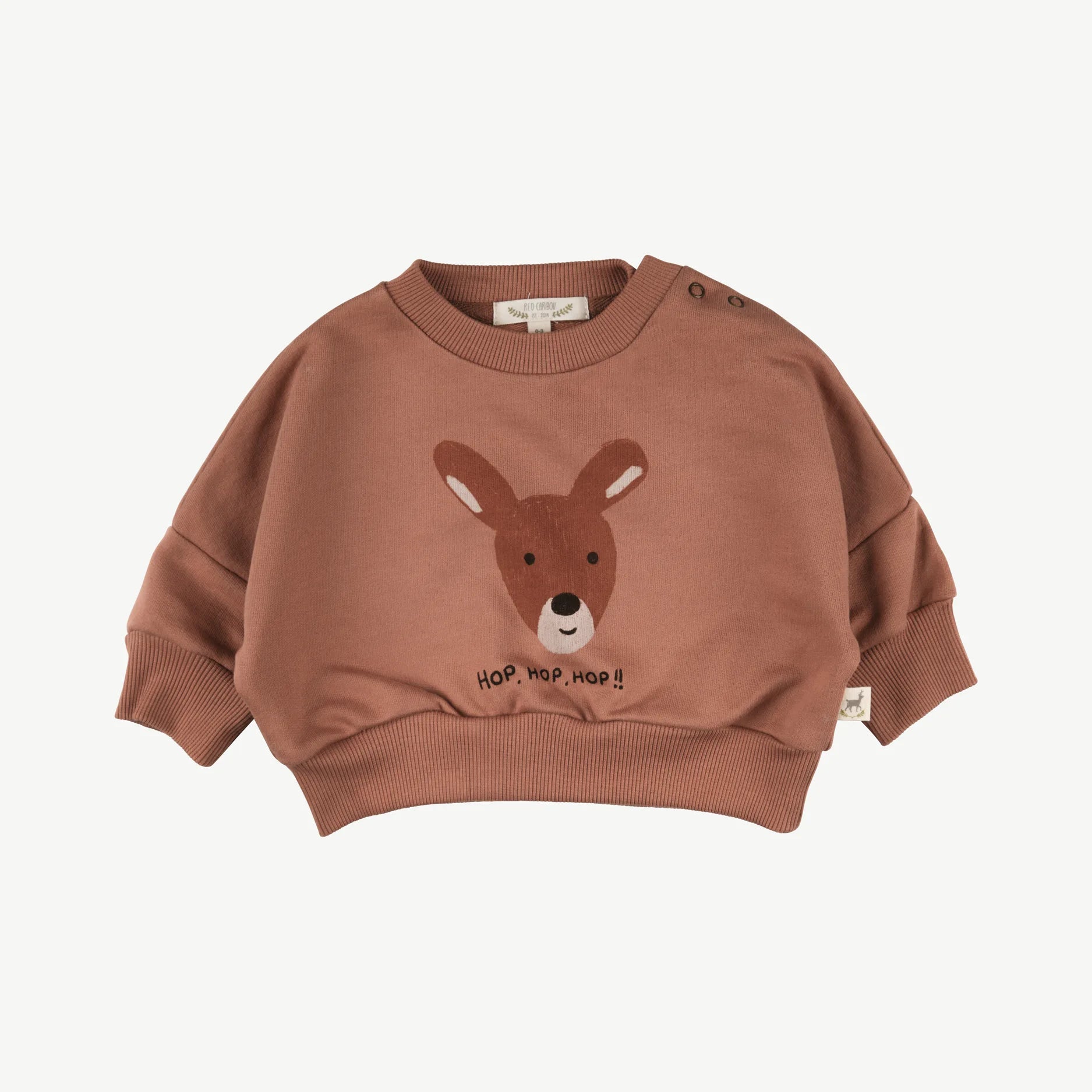 'hop, hop, hop!!' mocha mousse sweatshirt