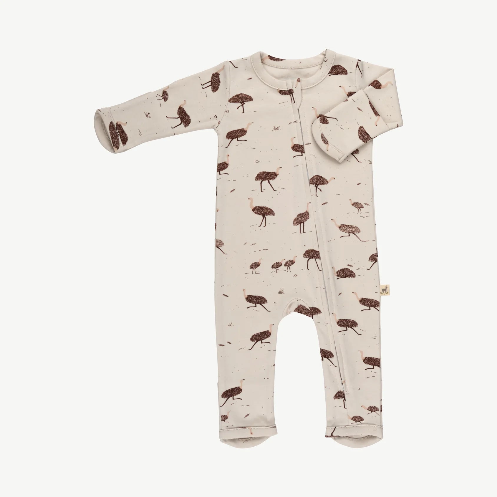 'emus everywhere' rainy day zippered jumpsuit