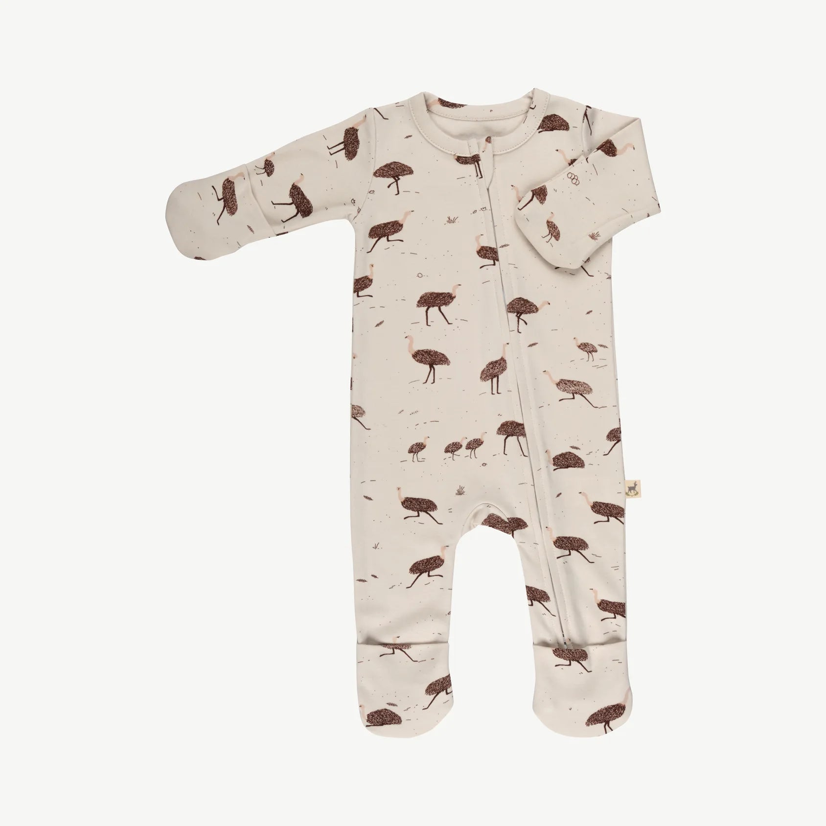 'emus everywhere' rainy day zippered jumpsuit