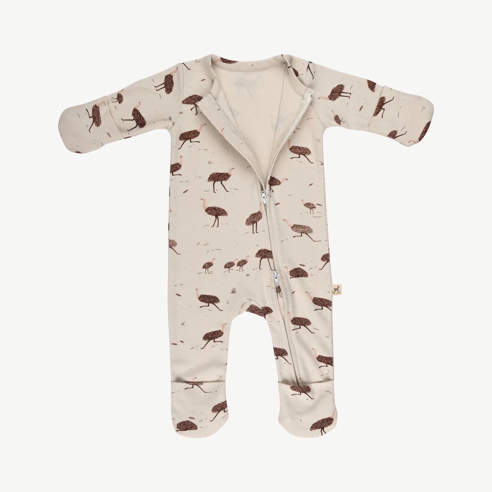 'emus everywhere' rainy day zippered jumpsuit