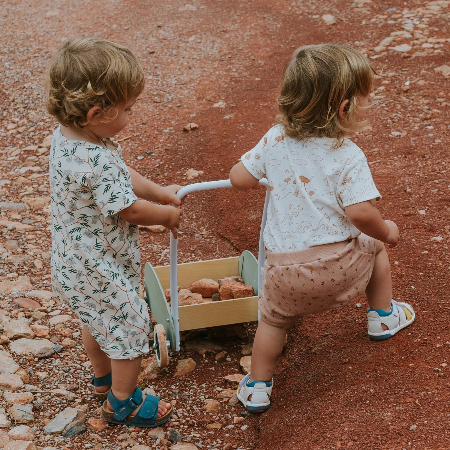 'joyful joeys' rainy day short sleeve jumpsuit