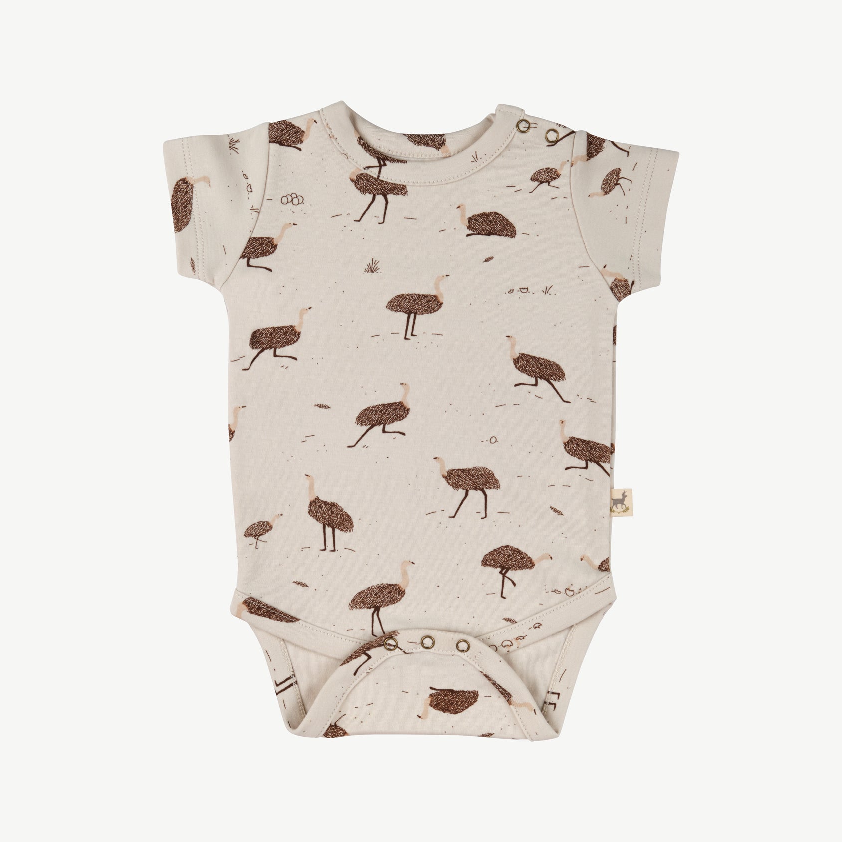 'emus everywhere' rainy day onesie + pants baby outfit
