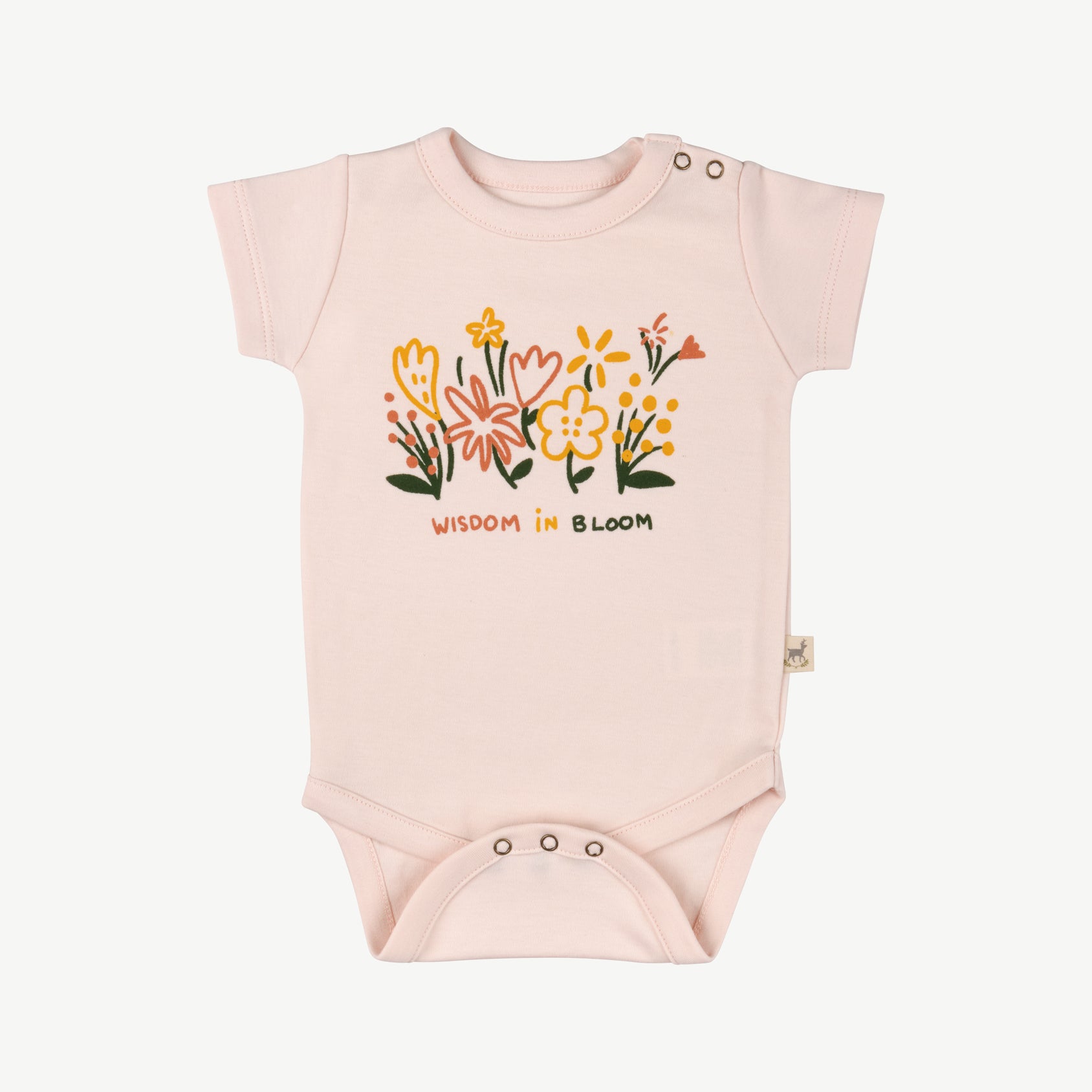 'wisdom in bloom' pearl onesie + pants baby outfit