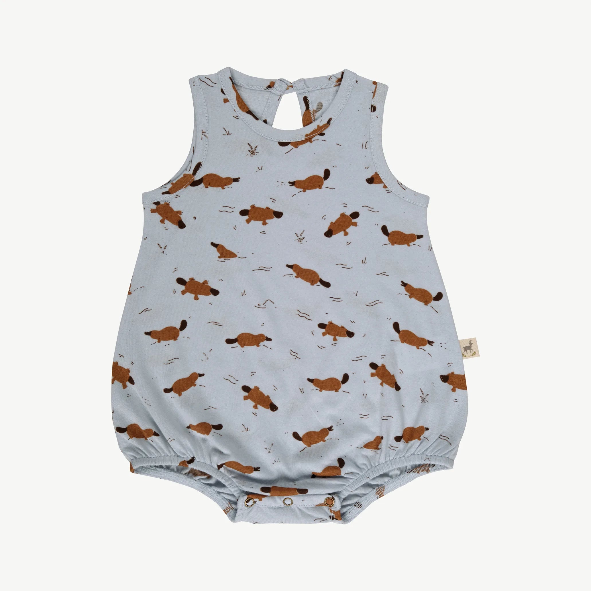 'platypus pond' gray dawn baggy onesie