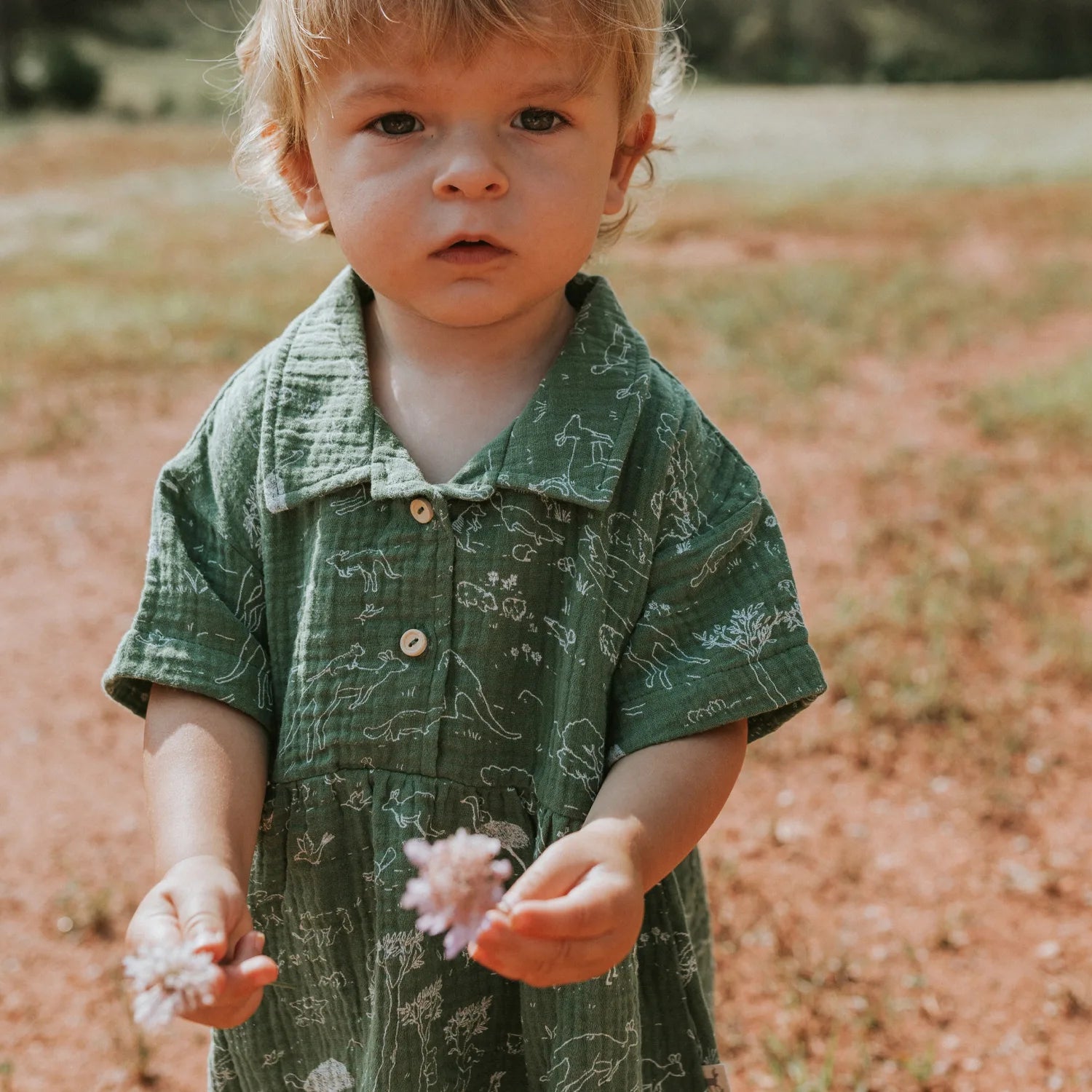 'the story' dark green dress + bloomer set