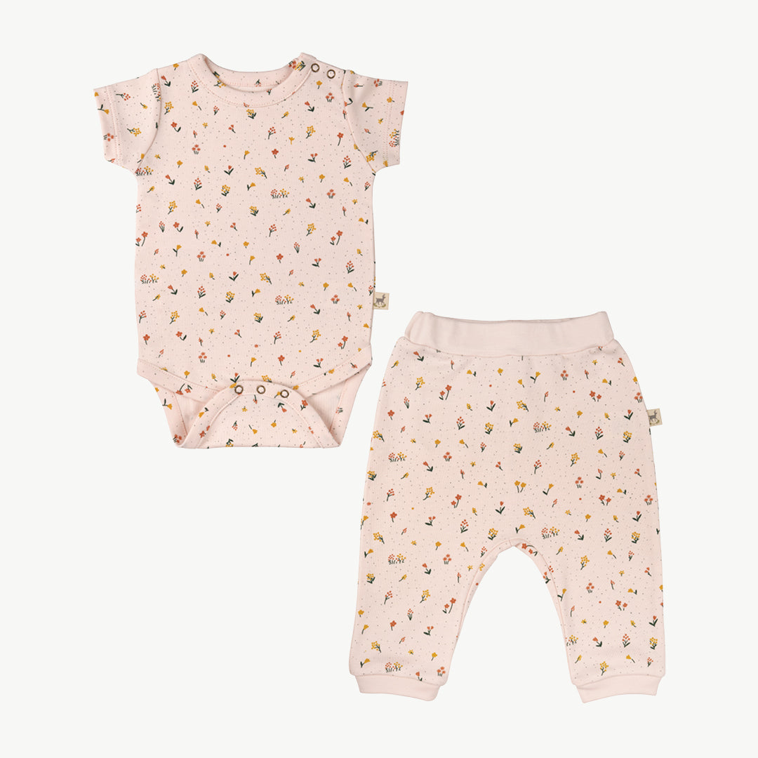 'desert wildflower' pearl onesie + pants baby outfit