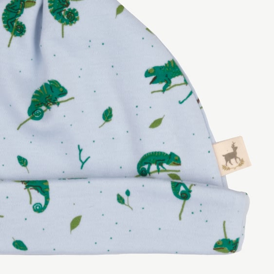 Beanie - Charming Chameleons - Light Blue