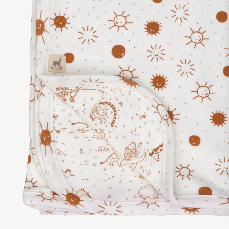 Double-Sided Blanket - Sunny Smiles - Ivory