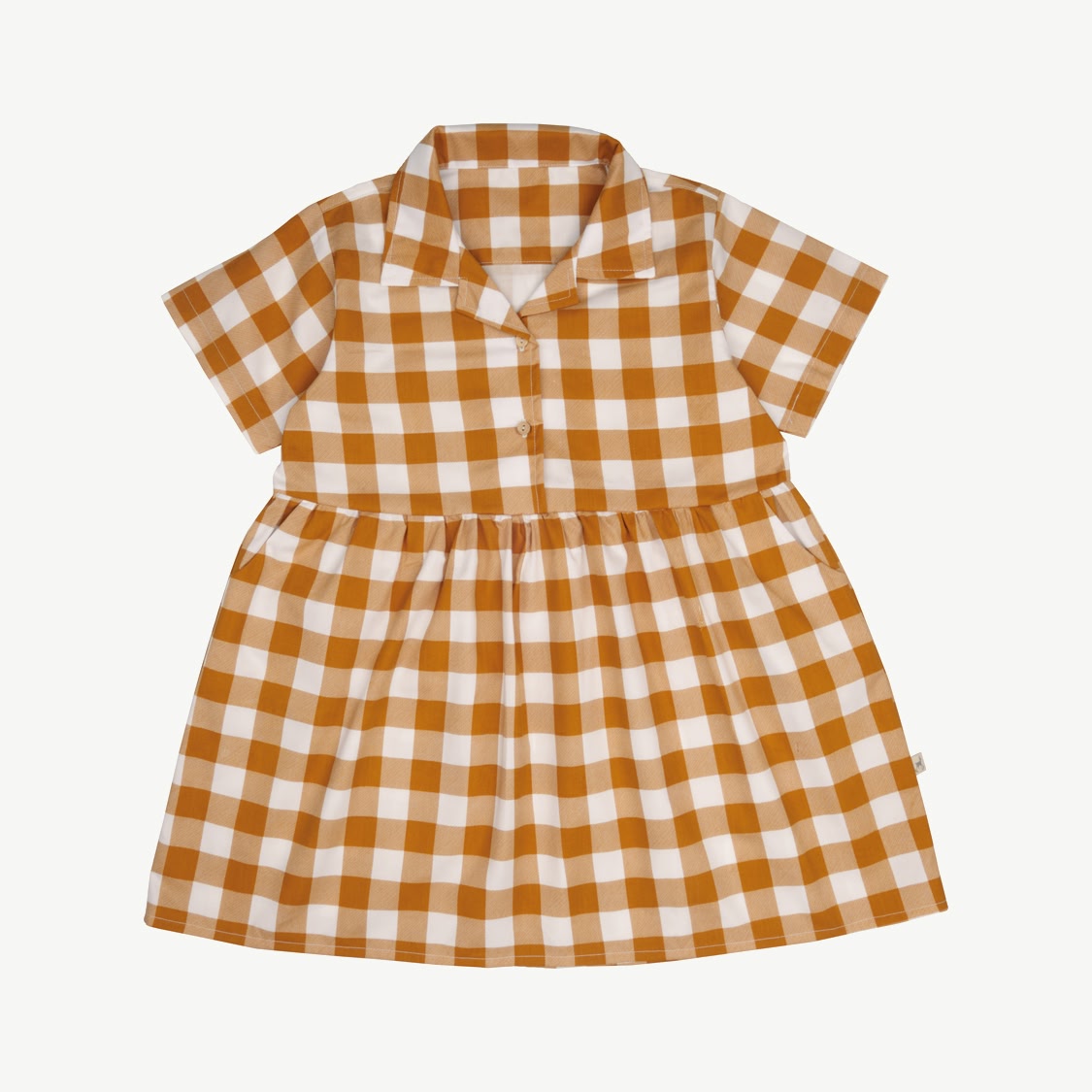 Aloha Dress - Gingham Gem - Mustard