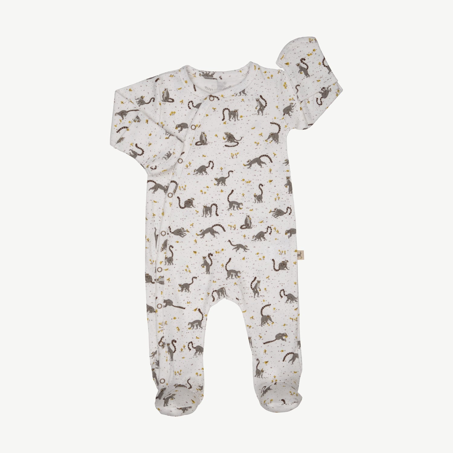 Footed Jumpsuit - L'amour Lemur - Ivory