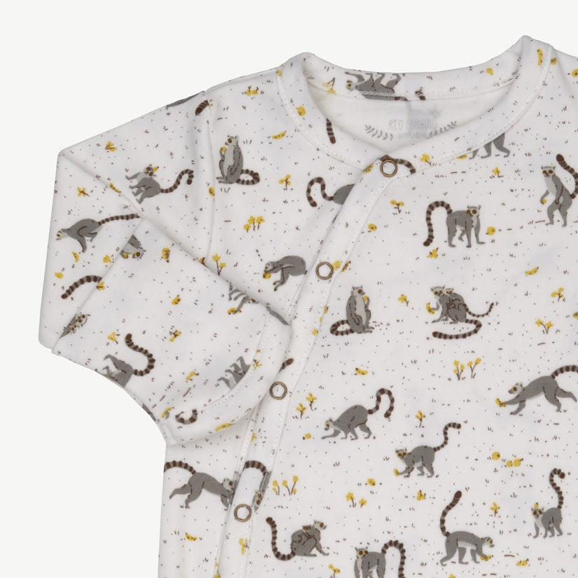 Footed Jumpsuit - L'amour Lemur - Ivory