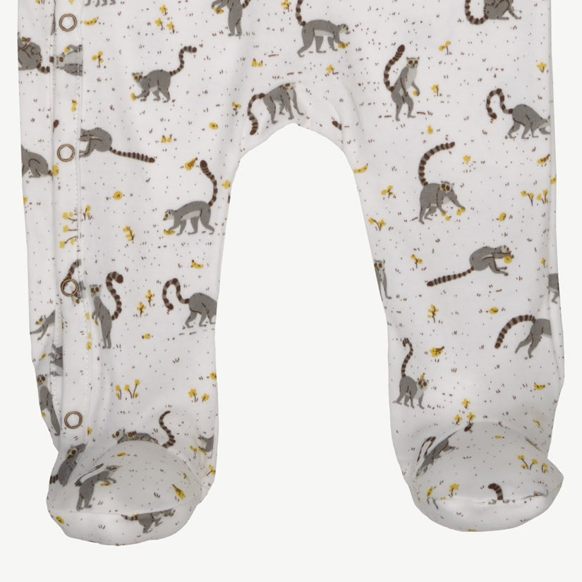 Footed Jumpsuit - L'amour Lemur - Ivory