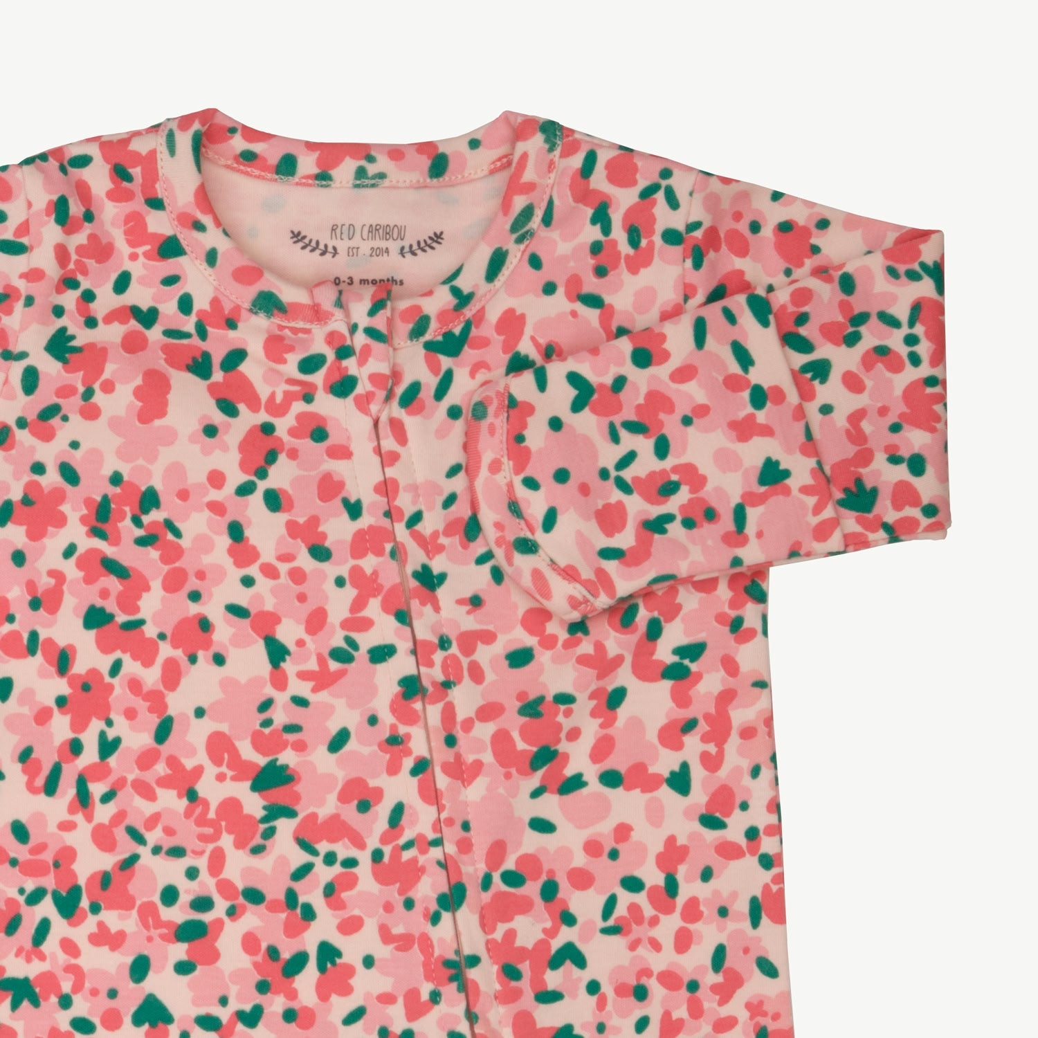 Zippered Jumpsuit - Blooming Beauty - Soft Peach