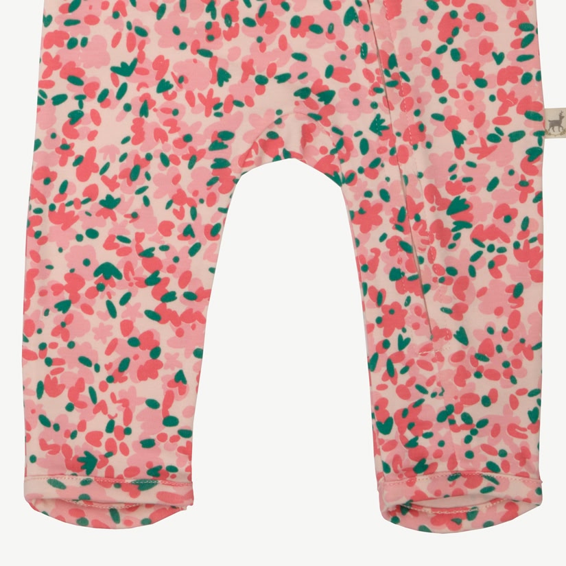 Zippered Jumpsuit - Blooming Beauty - Soft Peach