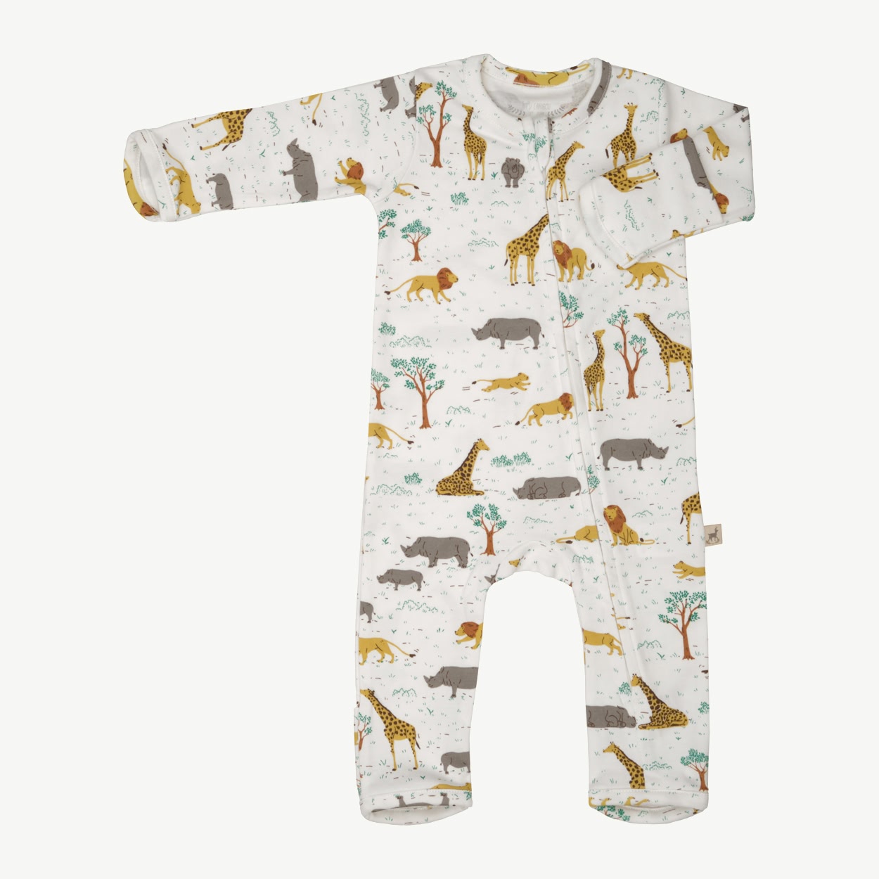 Zippered Jumpsuit - Wild Wonder - Ivory