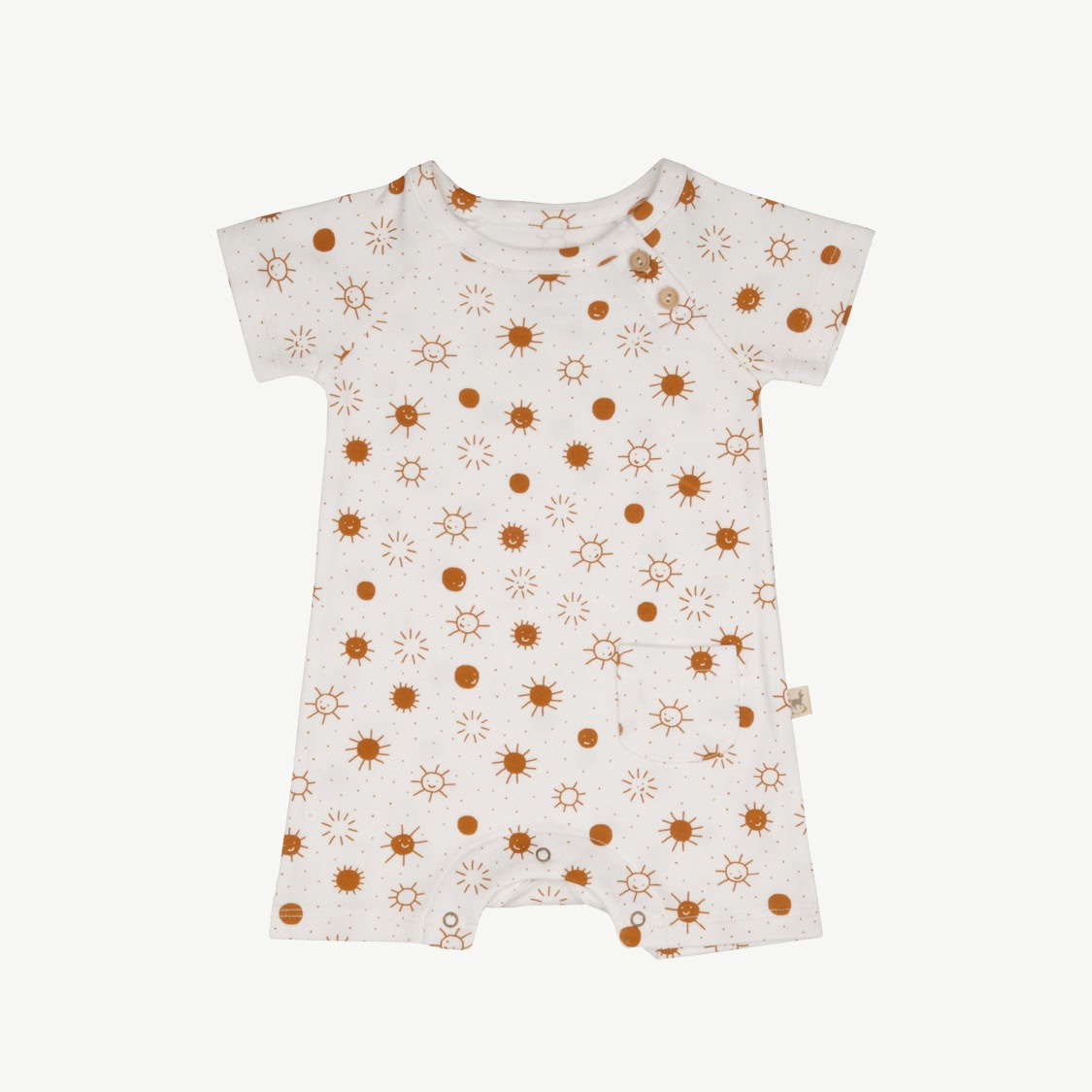 Short Sleeve Jumpsuit - Sunny Smiles - Ivory