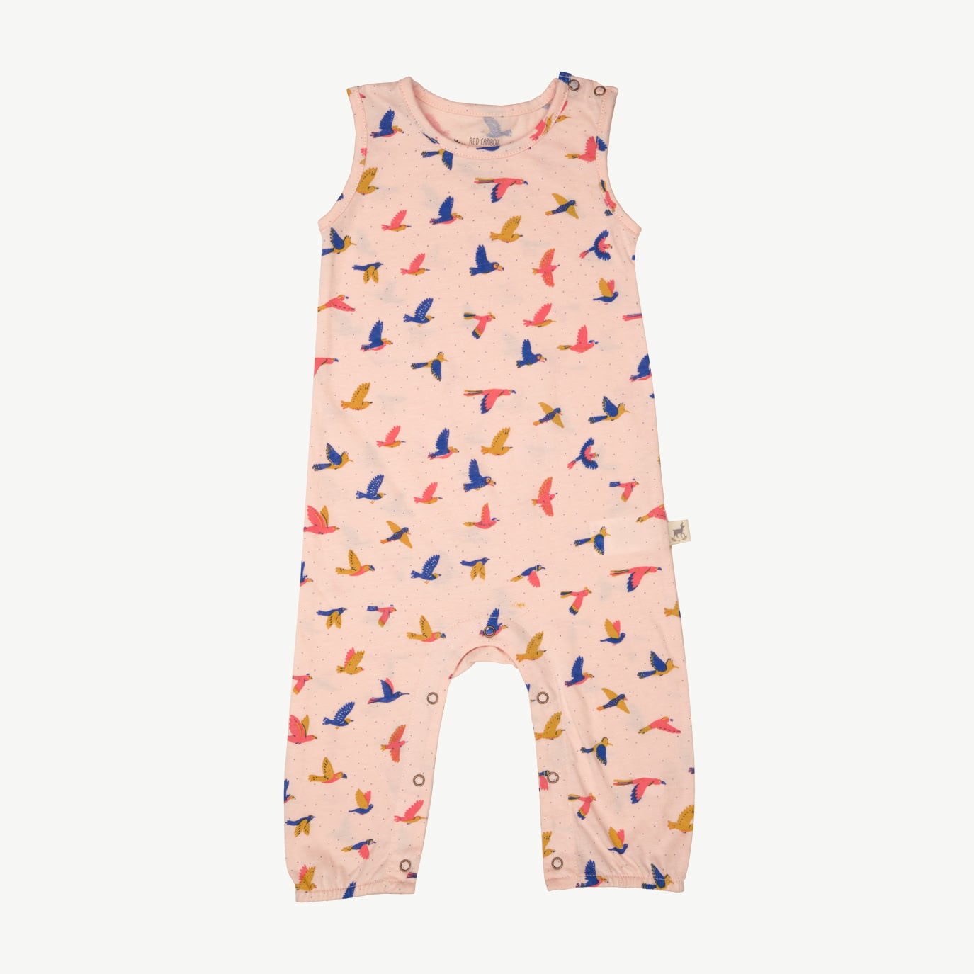 Tank Jumpsuit - Boundless Birds - Soft Peach