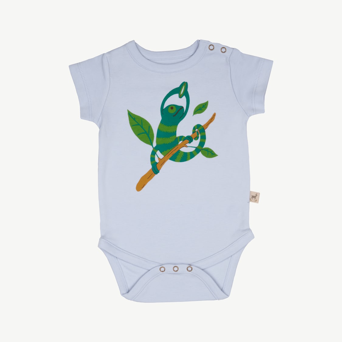 Short Sleeve Onesie - Chameleon - Light Blue
