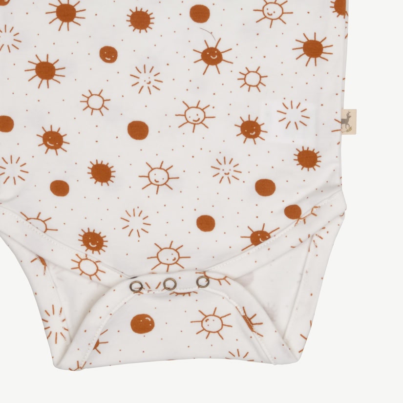 Short Sleeve Onesie - Sunny Smiles - Ivory