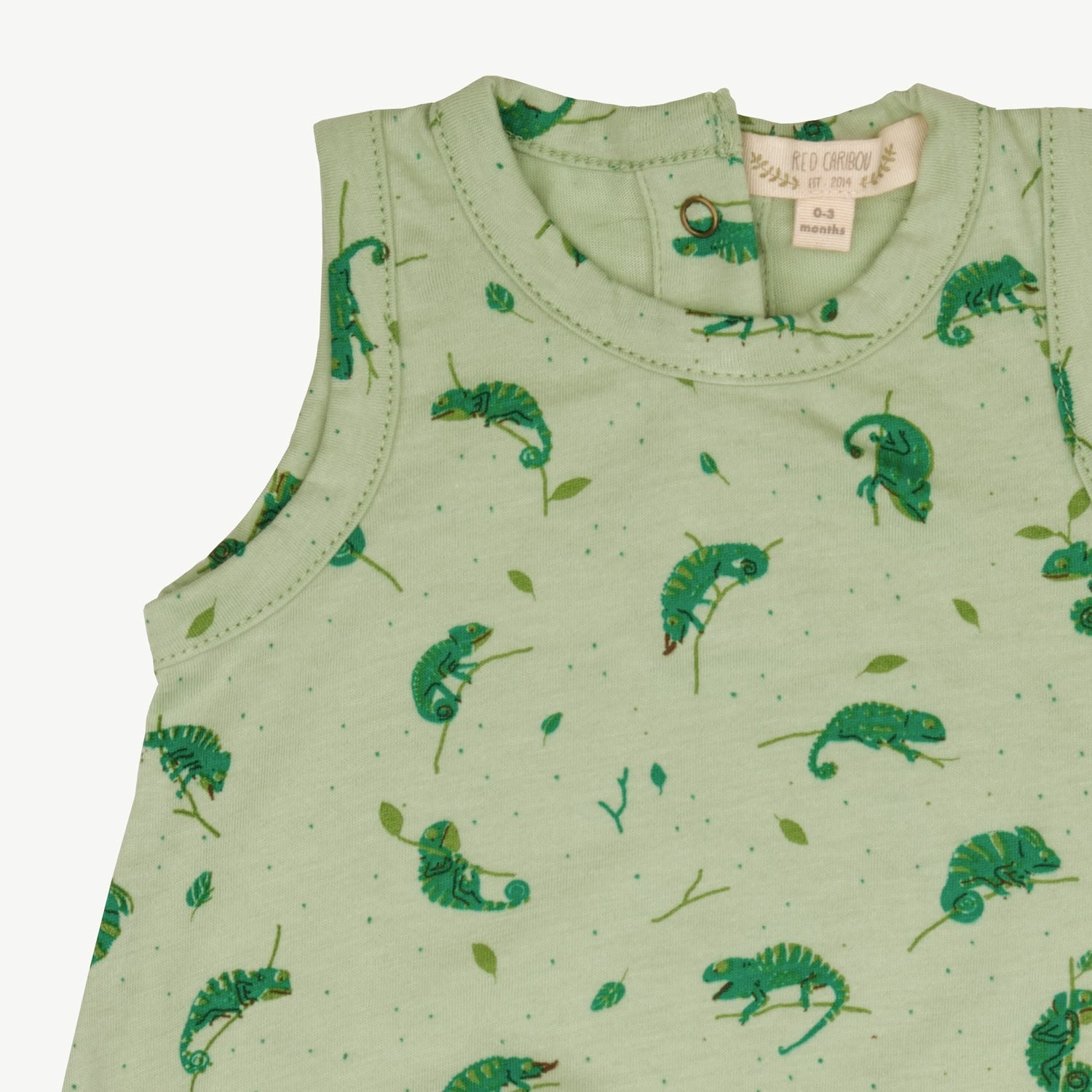 Baggy Onesie - Charming Chameleons - Soft Green