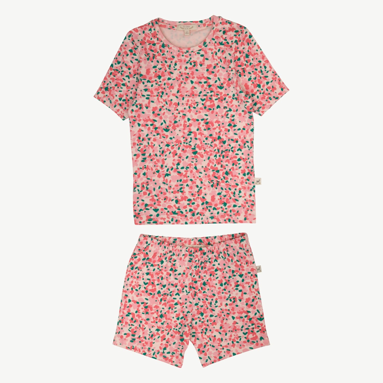 Short Sleeve Pajama - Blooming Beauty - Soft Peach