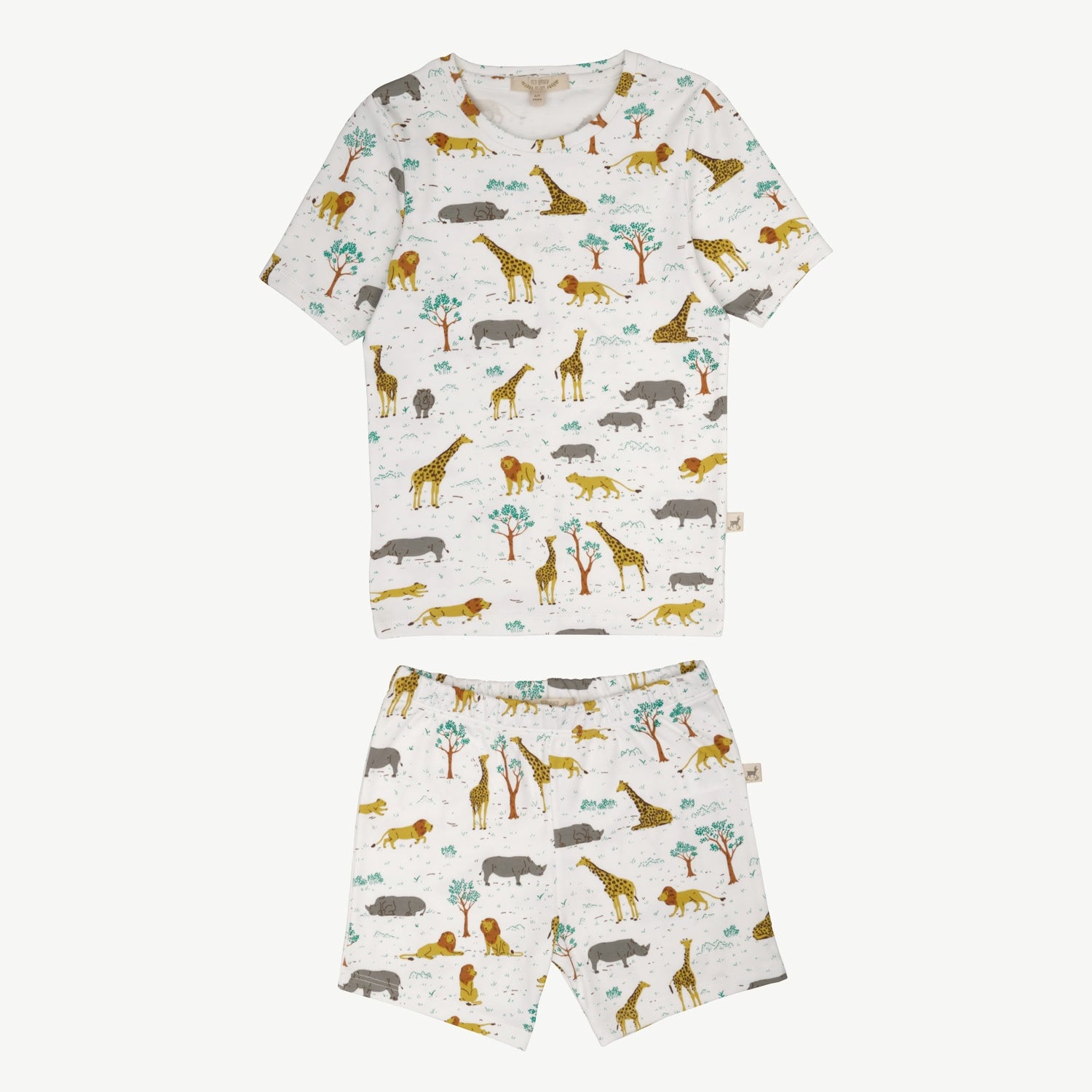 Short Sleeve Pajama - Wild Wonder - Ivory