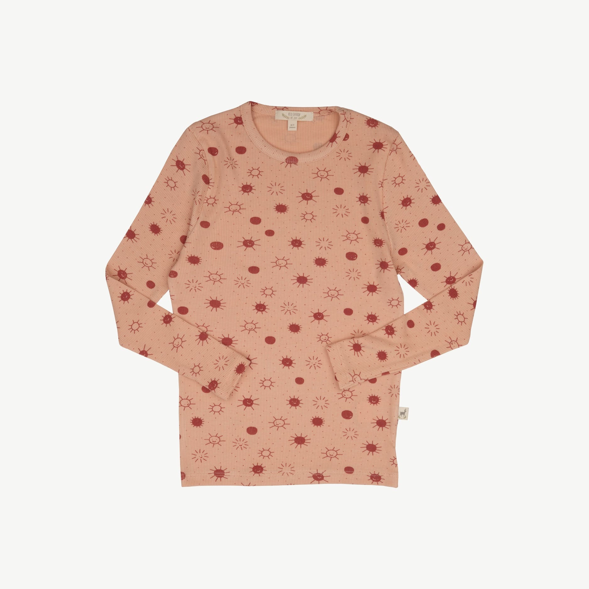 Long Sleeve Pajama - Sunny Smiles - Coral Pink