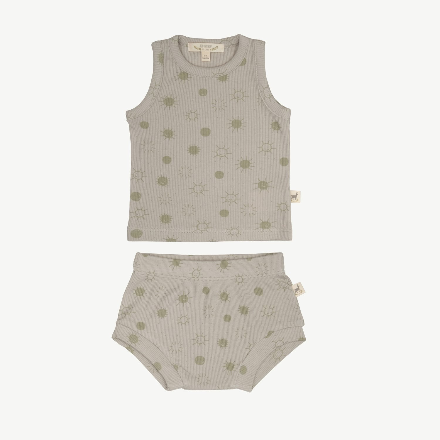 Tanktop + Bloomer Set - Sunny Smiles - Gray