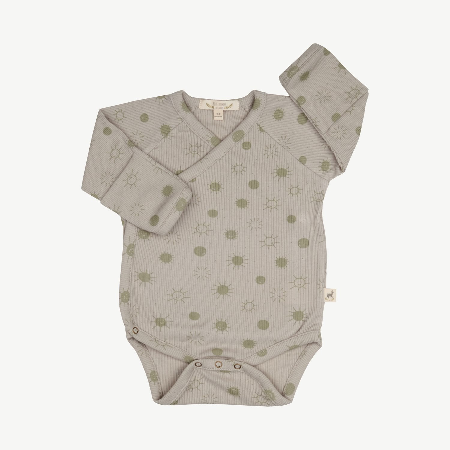 Kimono Onesie + Leggings Set - Sunny Smiles - Gray