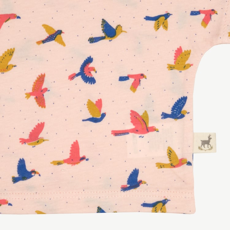 Short Sleeve T-Shirt - Boundless Birds - Soft Peach