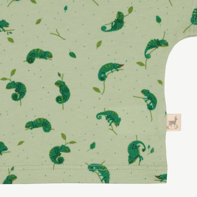 Short Sleeve T-Shirt - Charming Chameleons - Soft Green
