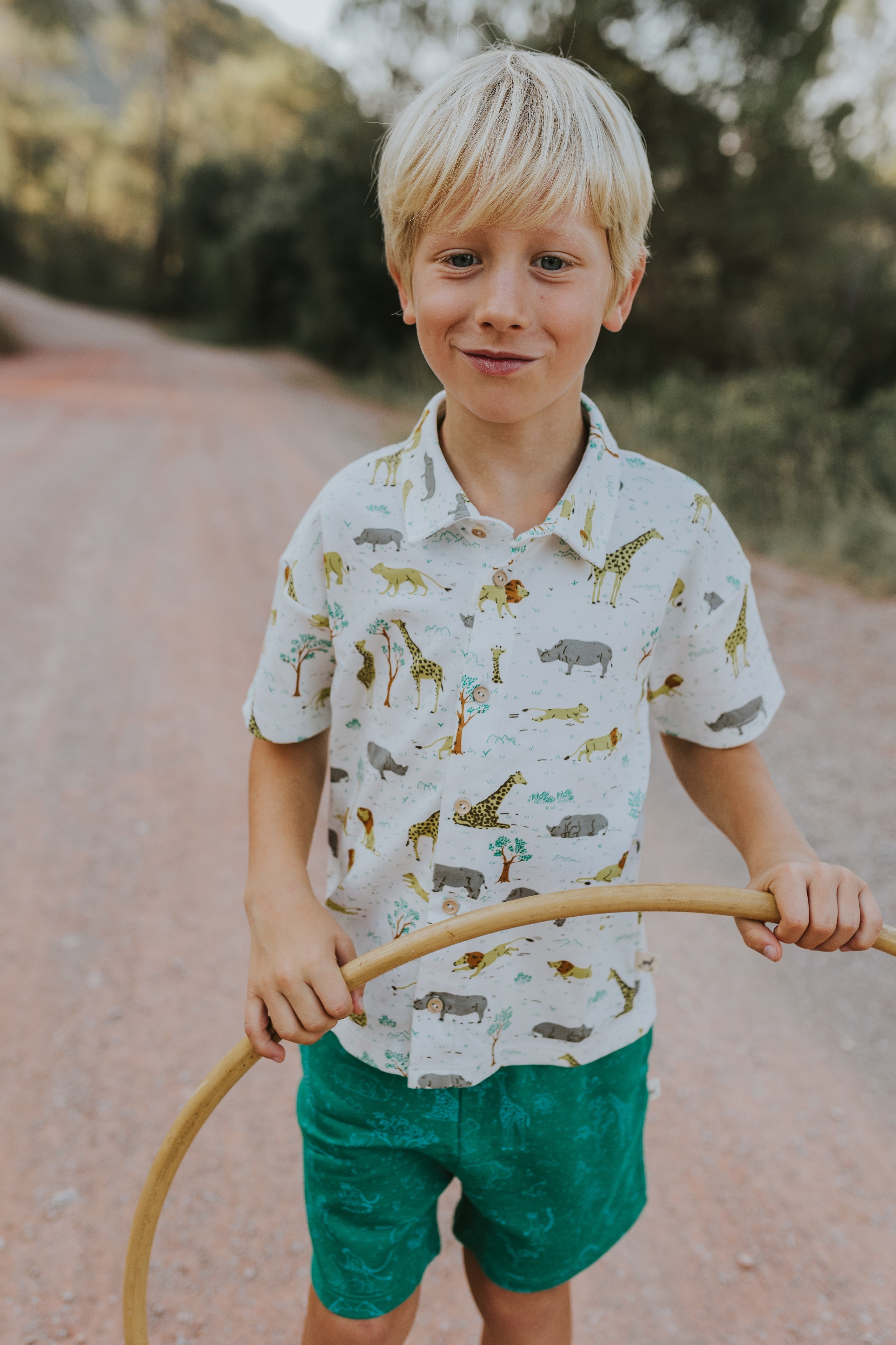 Short Sleeve Shirt - Wild Wonder - Ivory