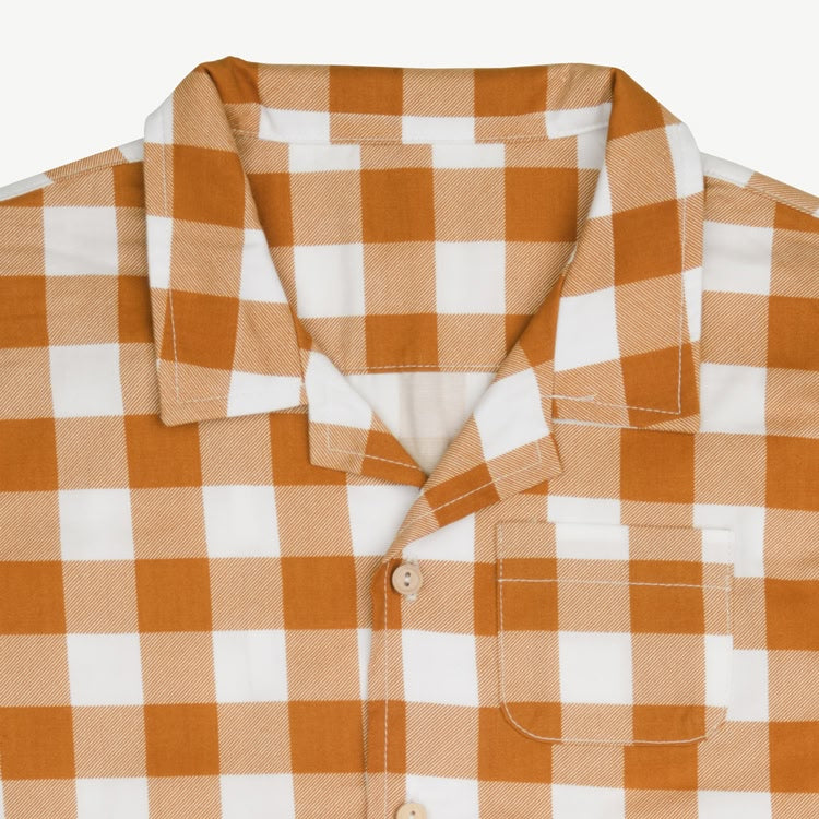 Aloha Shirt - Gingham Gem - Mustard