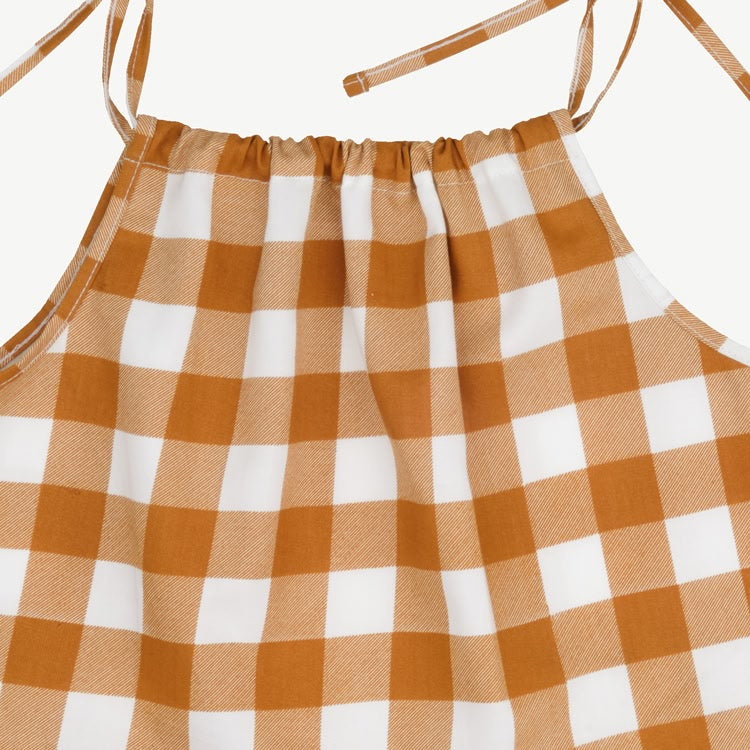 Strap Blouse - Gingham Gem - Mustard