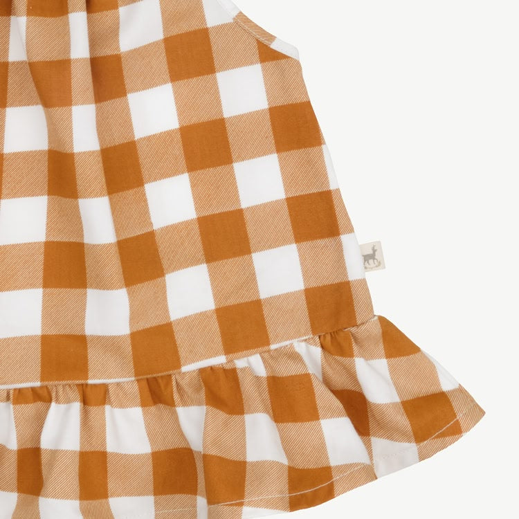 Strap Blouse - Gingham Gem - Mustard