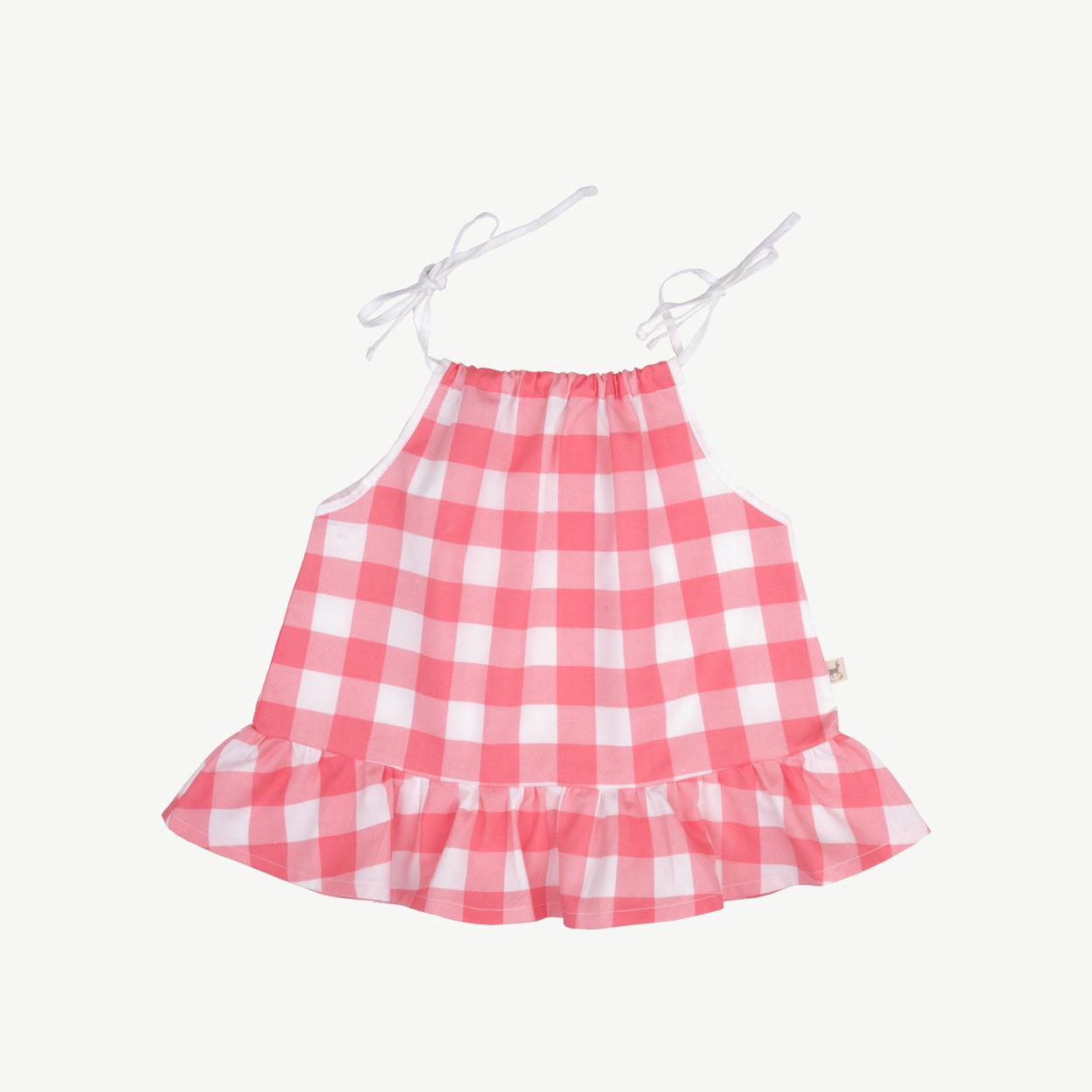 Strap Blouse - Gingham Gem - Rose