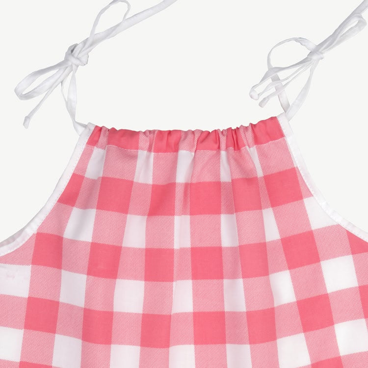 Strap Blouse - Gingham Gem - Rose