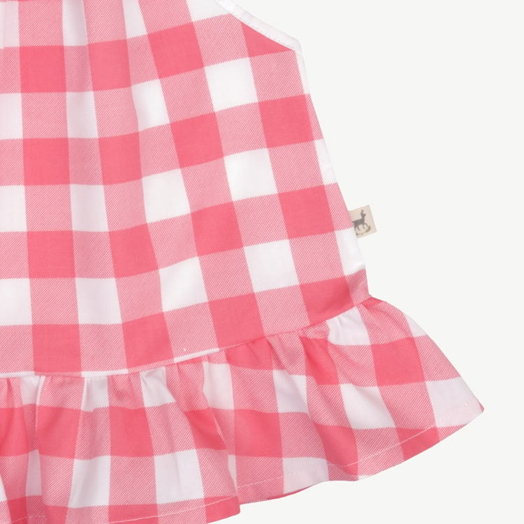 Strap Blouse - Gingham Gem - Rose