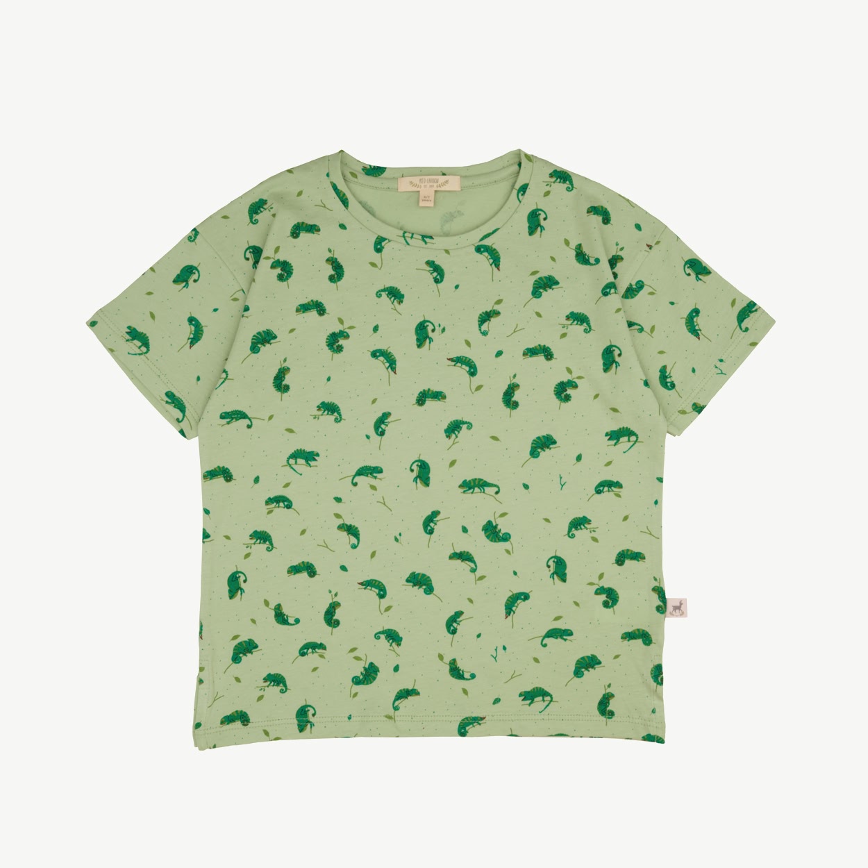 Short Sleeve T-Shirt - Charming Chameleons - Soft Green