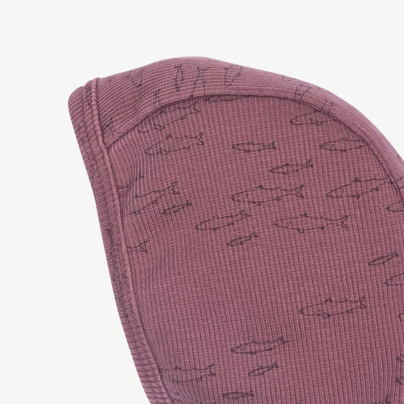 'schooling fish' plum wine ribbed bonnet