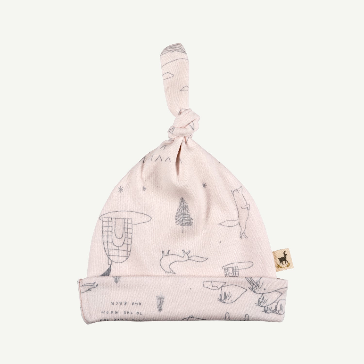 the story ice pink knotted beanie