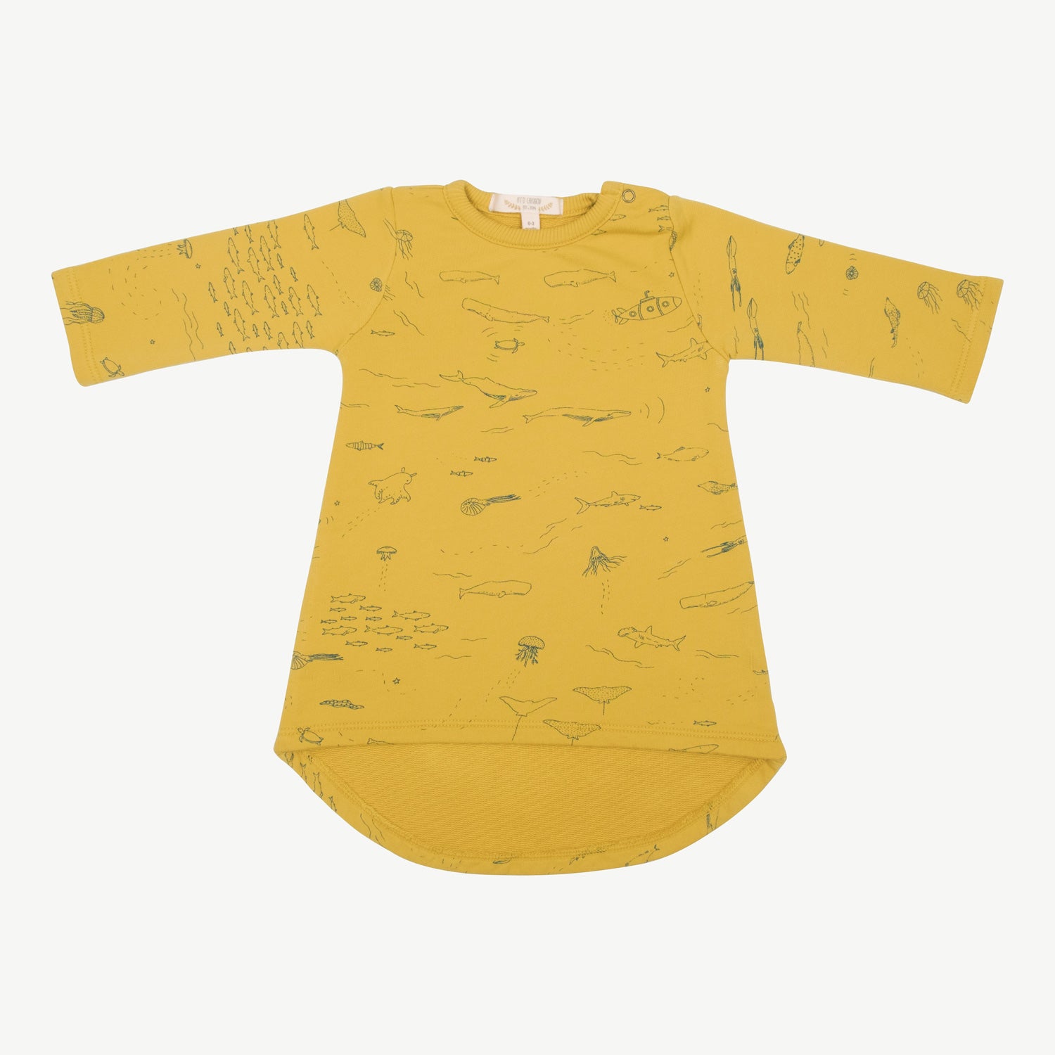 'the story' mustard french terry dress