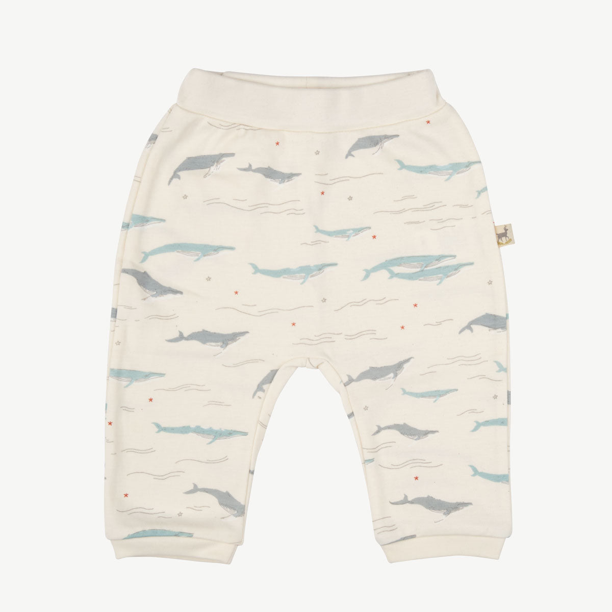 'passing whales' sea salt basic pants