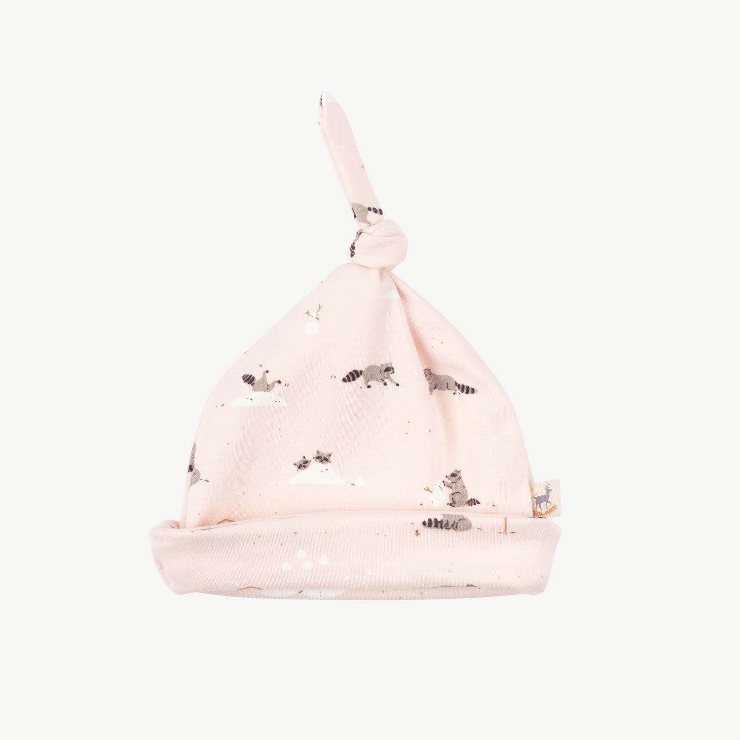 'frolicsome raccoons ' pearl beanie