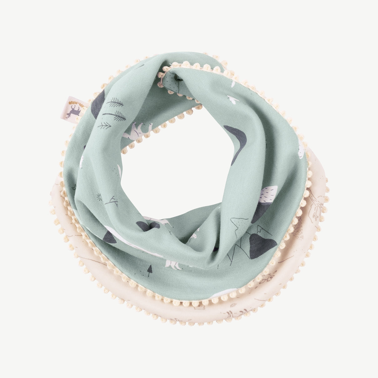 'guardian wolves' gray mist reversible bandana