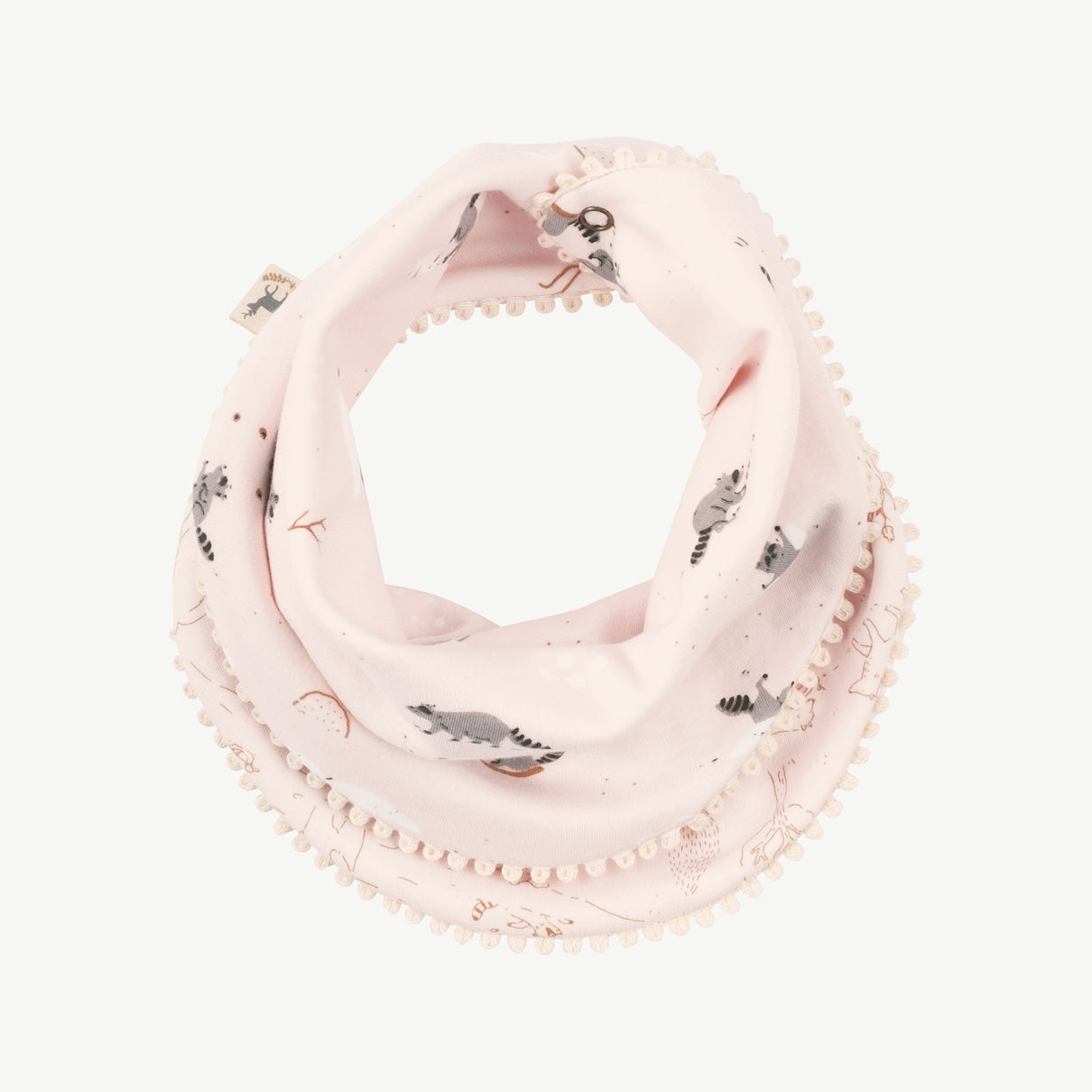 'frolicsome raccoons' pearl reversible bandana