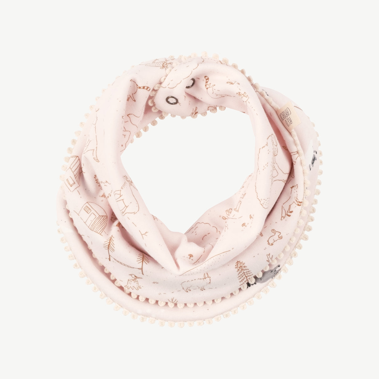 'frolicsome raccoons' pearl reversible bandana