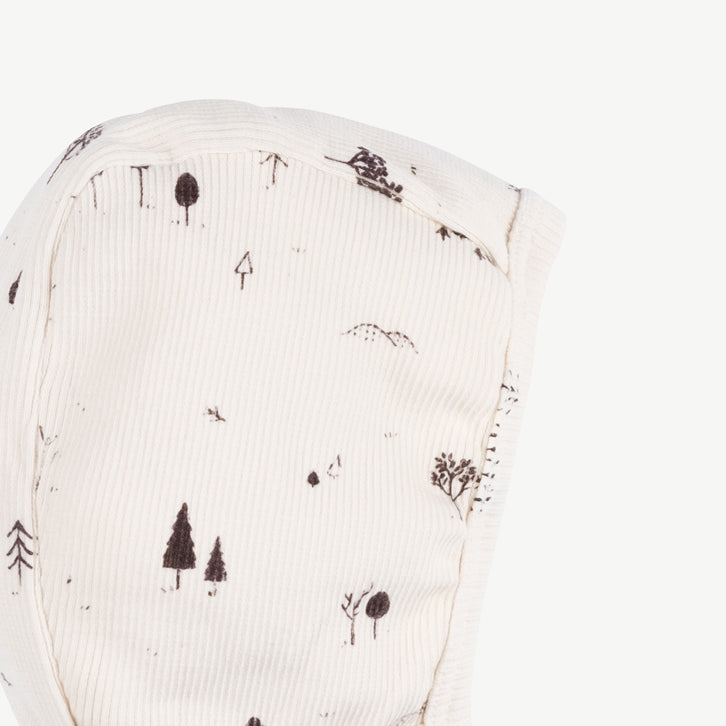 'the woods' ivory rib bonet
