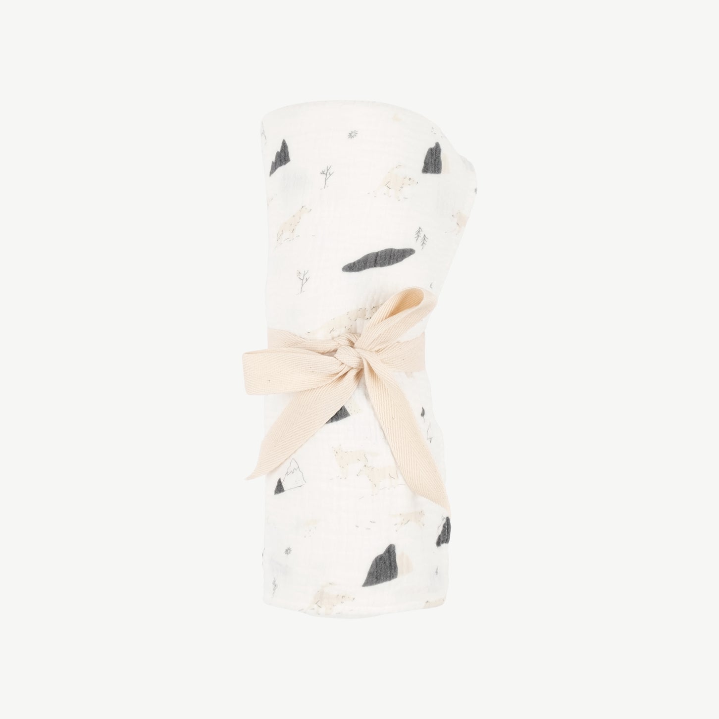 'guardian wolves' ivory swaddle